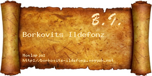 Borkovits Ildefonz névjegykártya